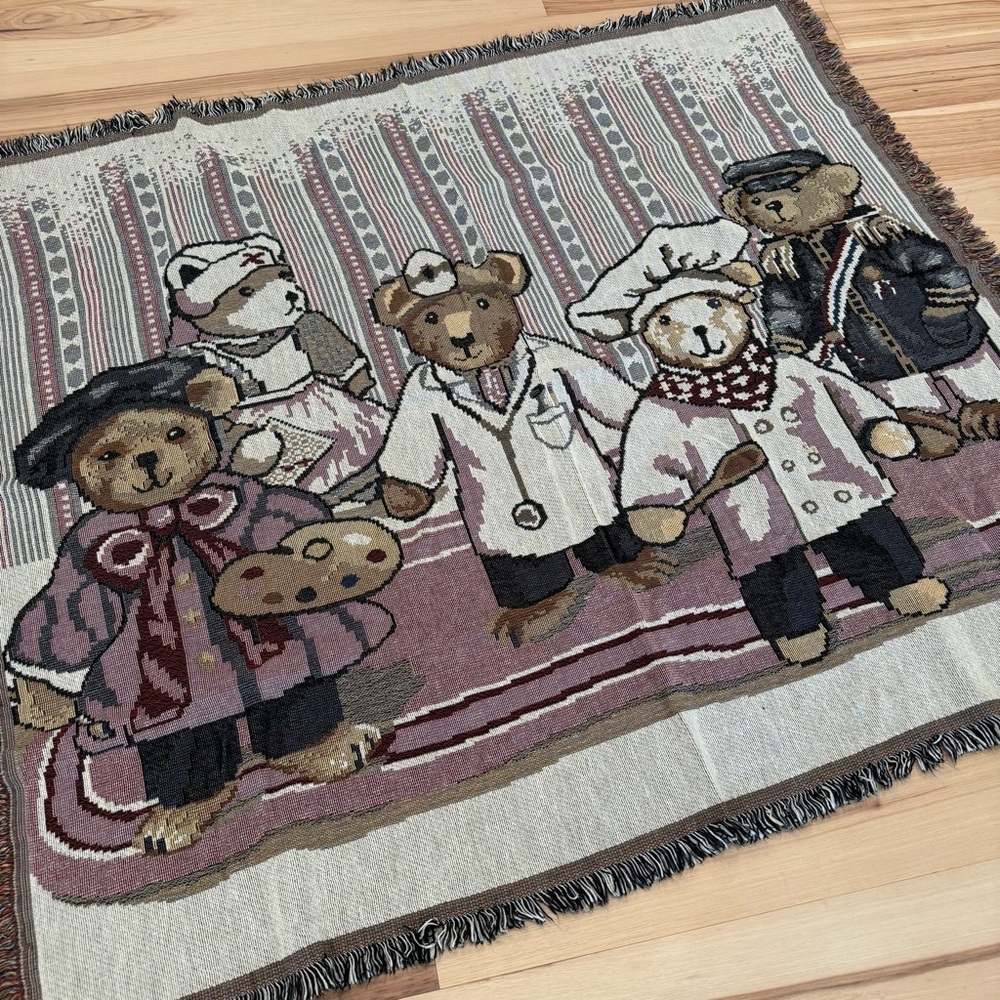 Riverdale Tapestry Throw Blanket Professional Bears